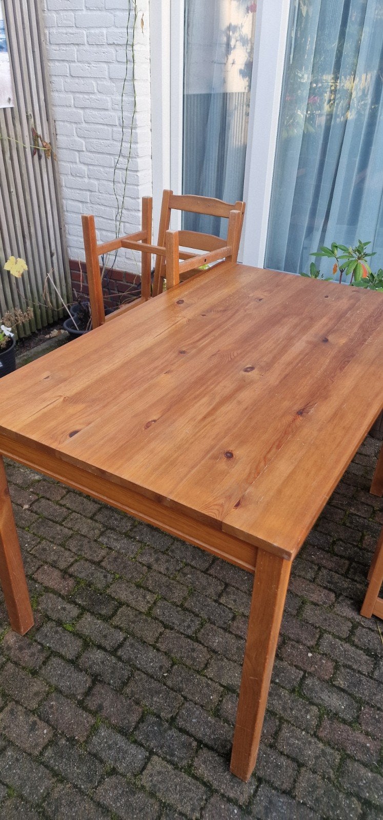 IKEA JOKKMOKK eettafel met 4 stoelen, Ophalen, Gebruikt