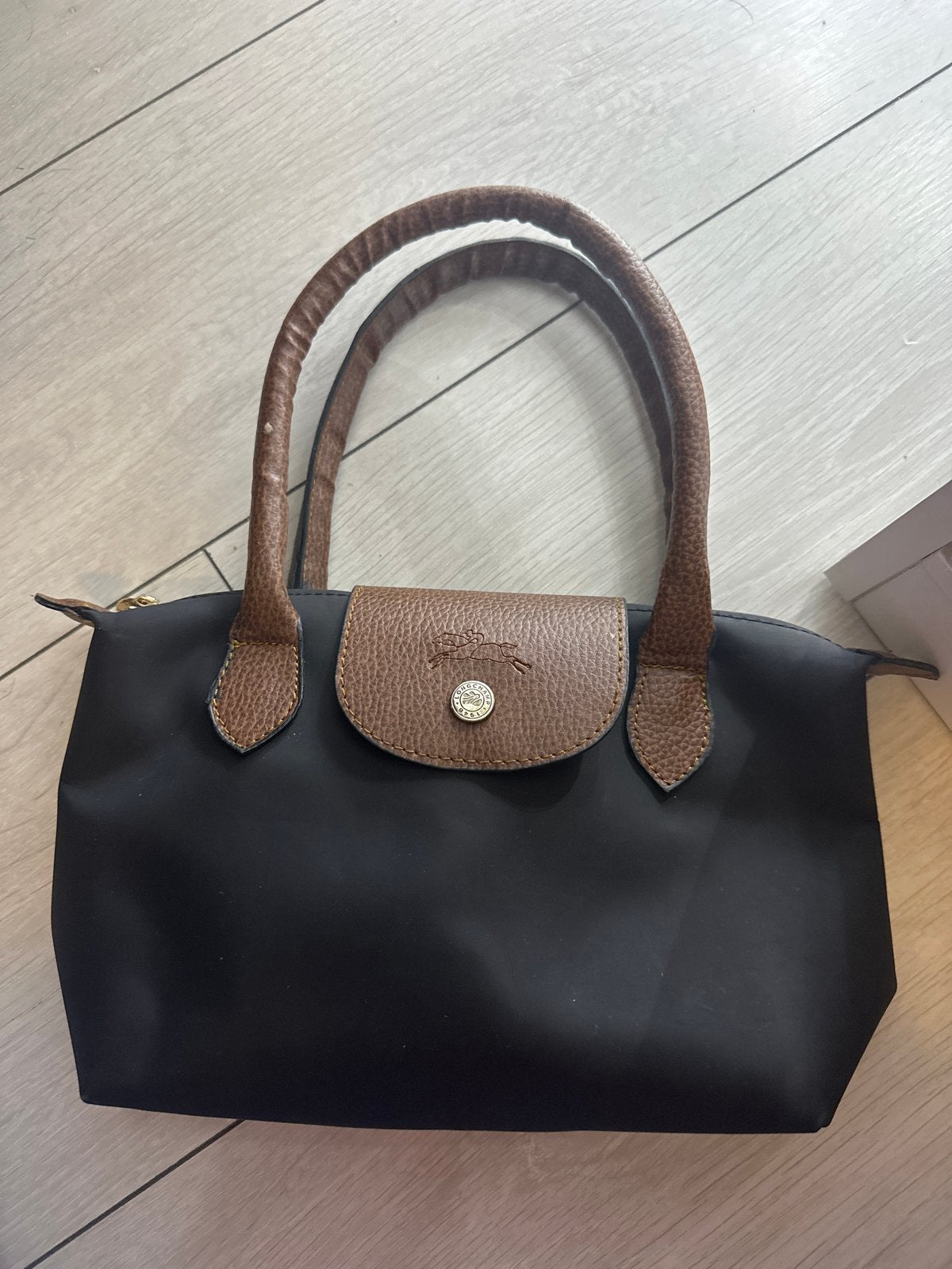 Longchamp Le Pliage Handtas Zwart, Ophalen of Verzenden, Gebruikt, Zwart, Handtas