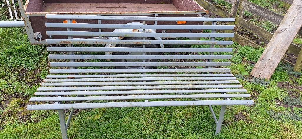 tuinbankje, Tuin en Terras, Ophalen, Gebruikt, Metaal