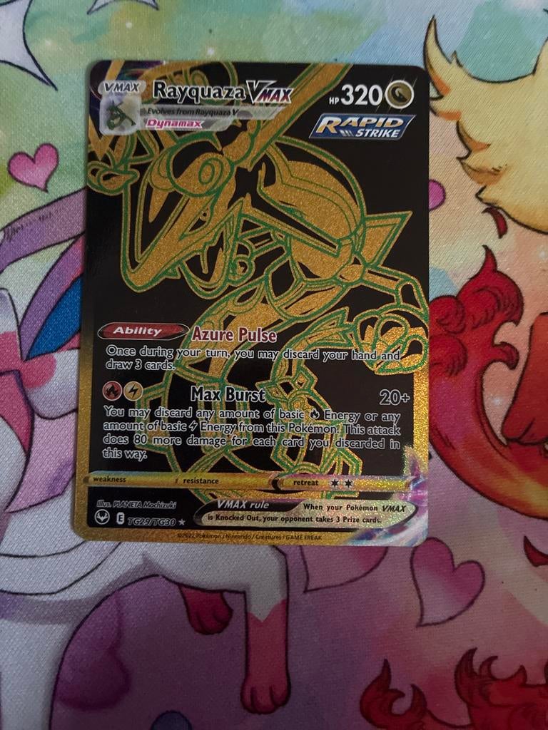 Rayquaza VMAX 160/203 Pokémon Kaart - Zo goed als nieuw, Ophalen of Verzenden, Zo goed als nieuw, Losse kaart, Foil