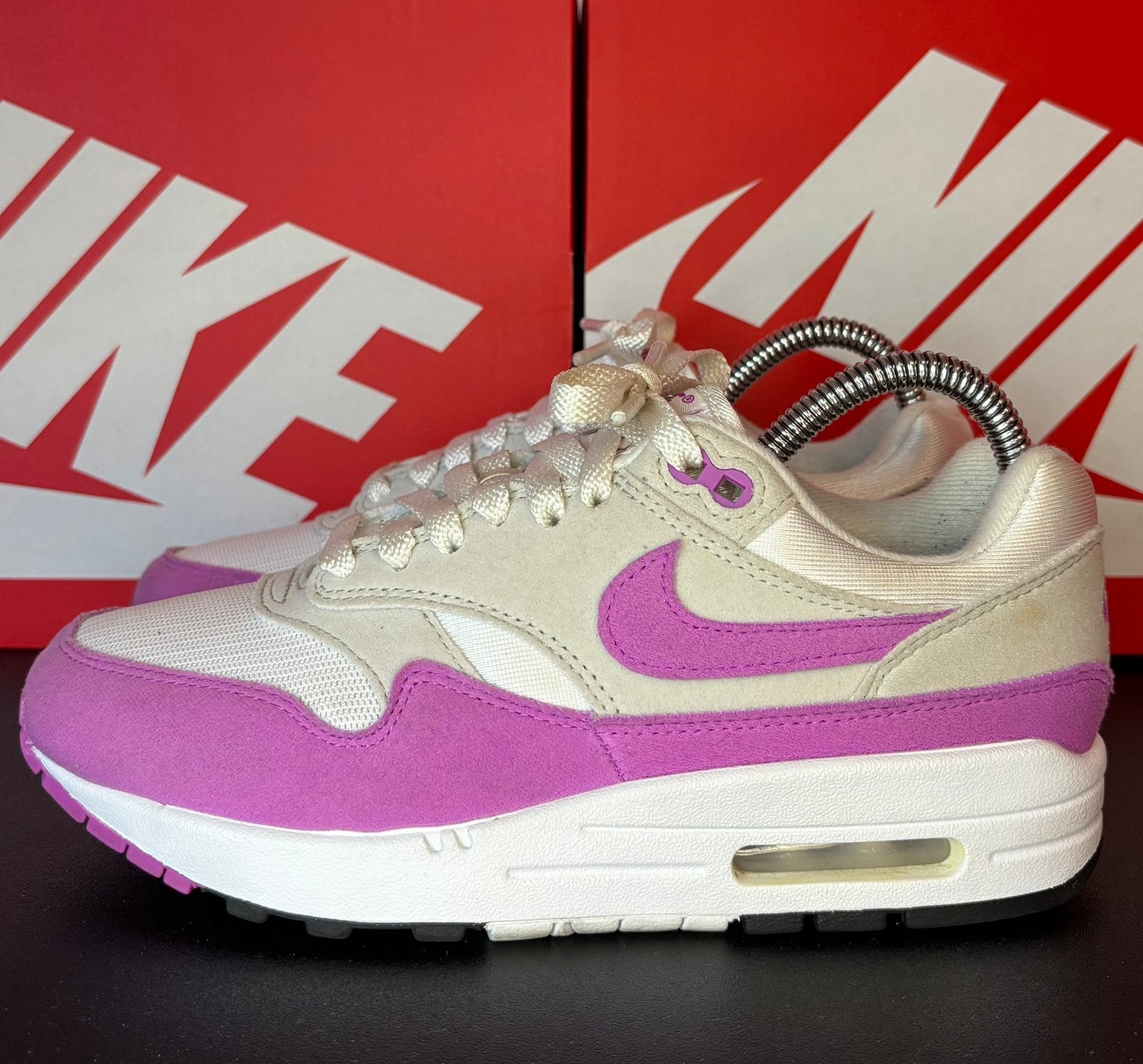 Nike Air Max 1 Fuchsia Dream mt. 38, Kleding | Dames, Ophalen of Verzenden, Roze, Sneakers of Gympen, Zo goed als nieuw