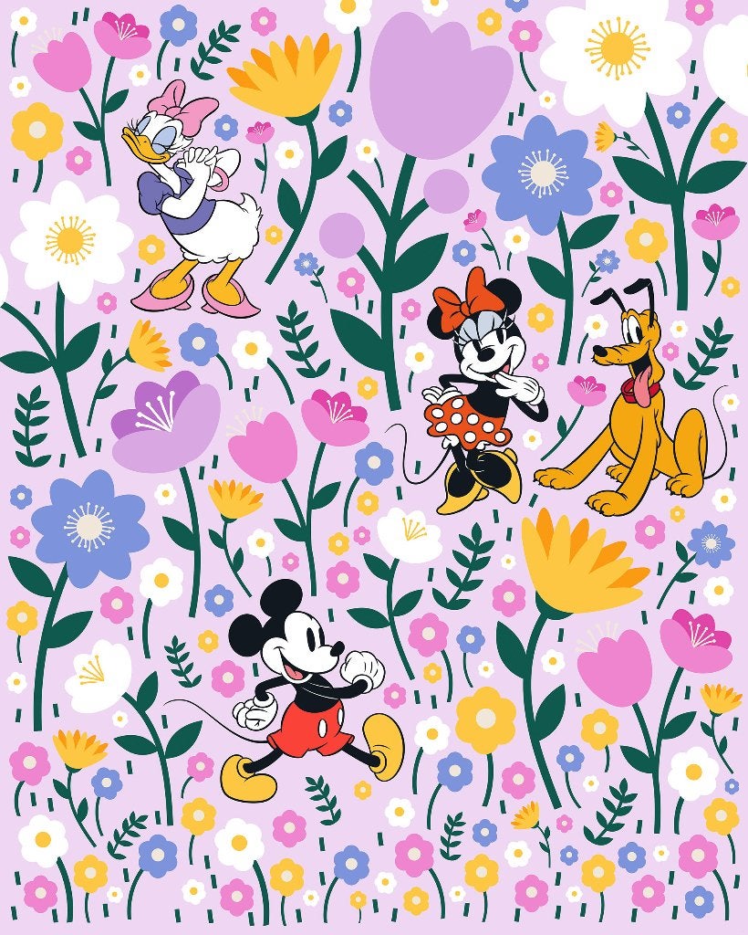 Minnie Mouse behang Botanical Spring, Mickey, Muurdeco4kids, Verzenden, Nieuw