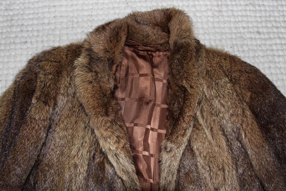 Chique Warme Vintage Bont Jas (L) € 100,-, Bruin, Maat 42/44 (L), Ophalen of Verzenden, Vintage