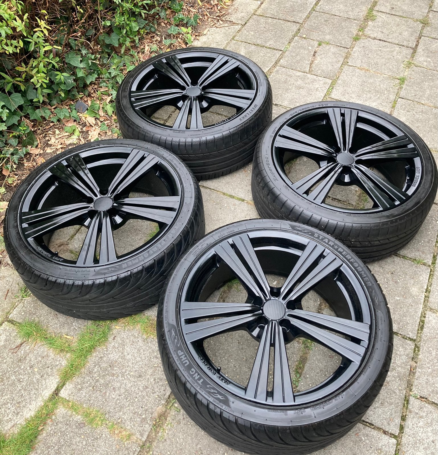 SUPERDIKKE SET 19” IN TOPSTAAT! ZGAN BANDEN 5x100 NU 250!!!, Banden en Velgen, 235 mm, Personenwagen, Zomerbanden