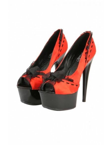 Pin-Up Pumps met Hoge Hak en Plateau Zool. Maat 36 t/m 41., Zwart, Nieuw, Ophalen of Verzenden, Schoenen met hoge hakken