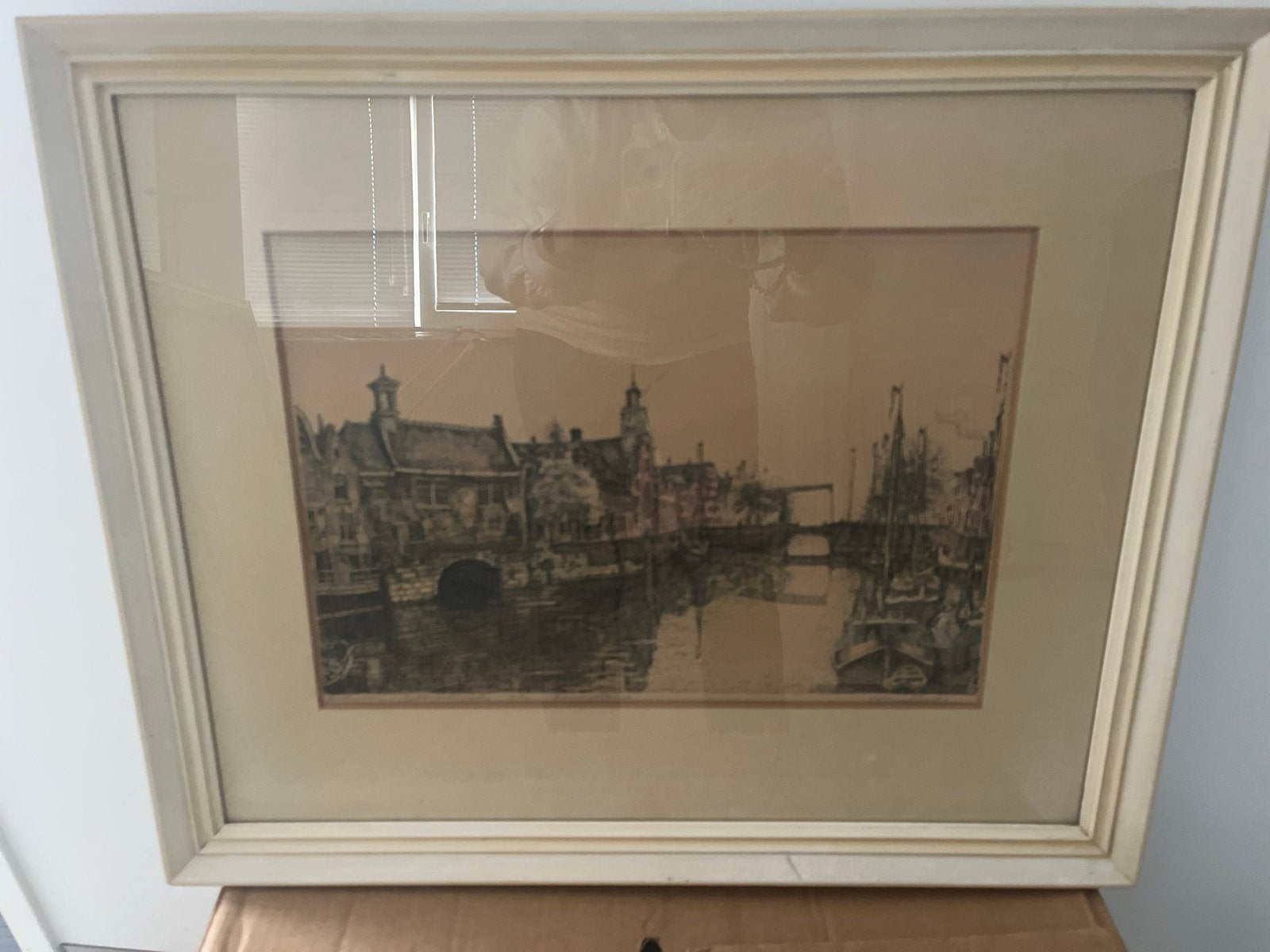 Ets Albrechtskolk, gesigneerd, ca. 80 jaar oud, Antiek en Kunst, Ets, Stadsgezicht, Ophalen of Verzenden, Gesigneerd