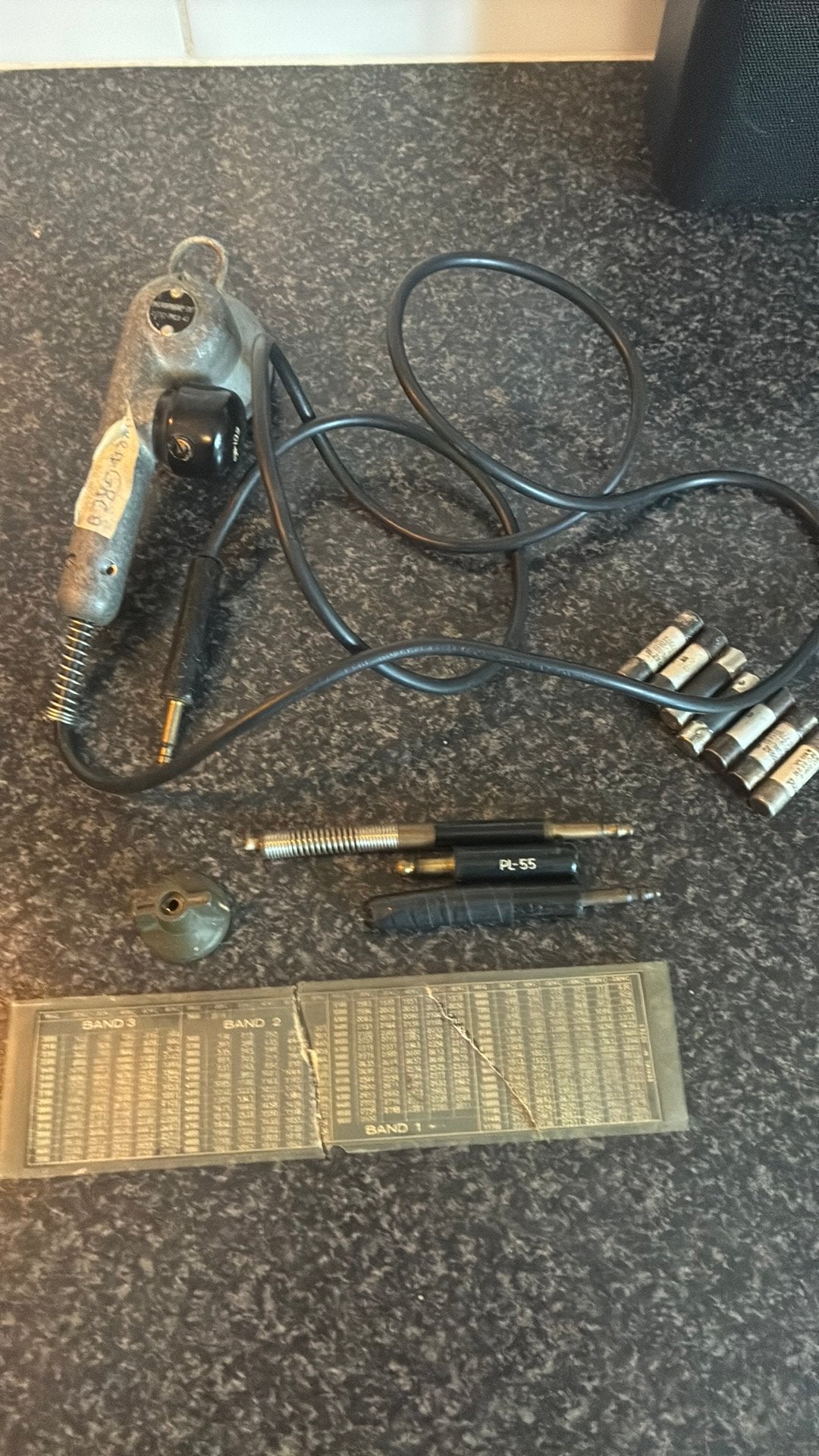 Grc-9 handmmicrofoon / jackpluggen / zekeringen, Telecommunicatie, Ophalen of Verzenden, Zo goed als nieuw