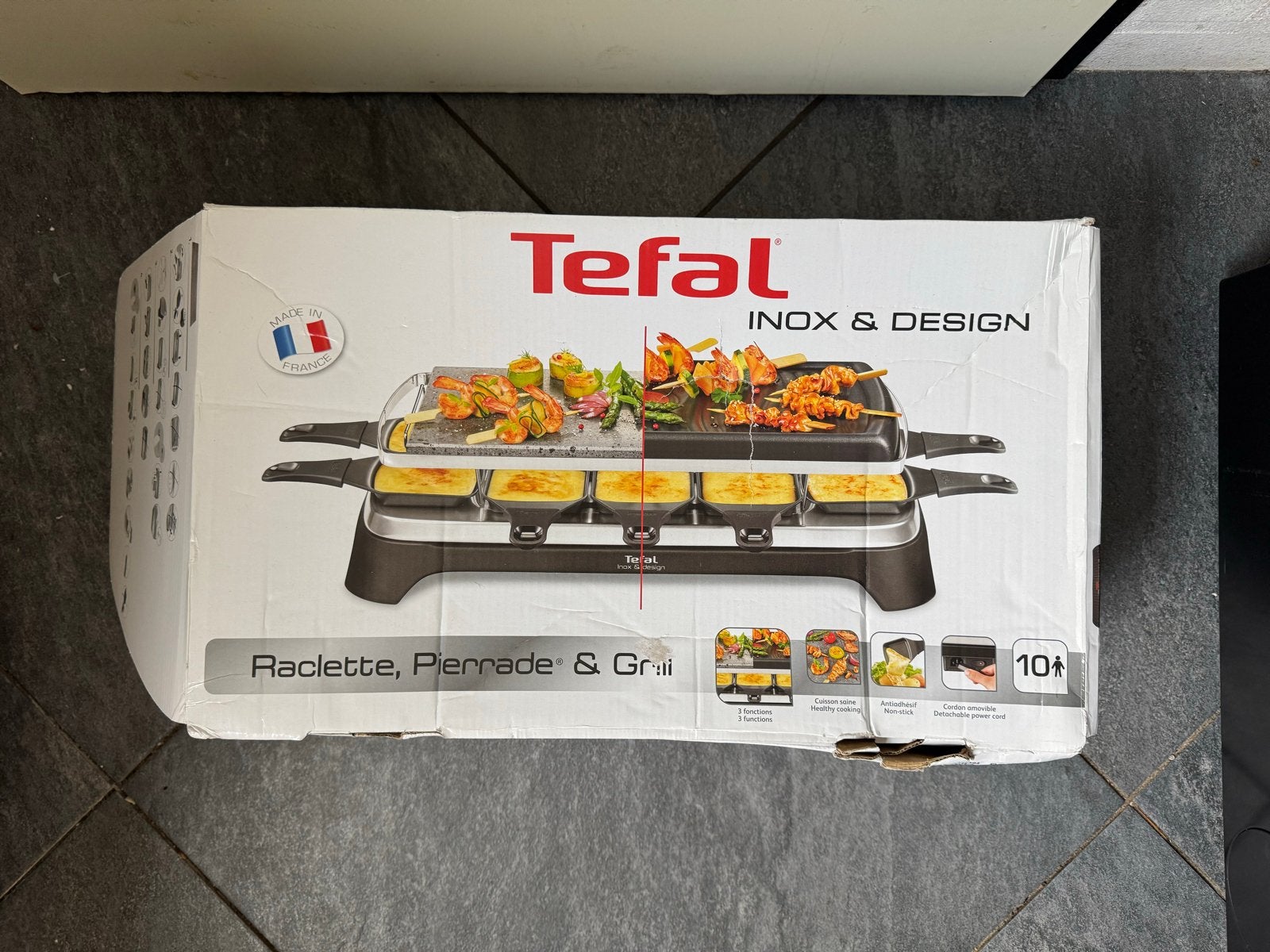 Tefal Raclette, Pierrade & Grill - Inox & Design, Ophalen, Zo goed als nieuw, 8 personen of meer