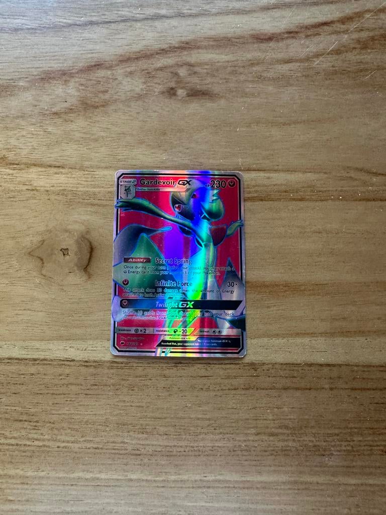 Gardevoir GX Pokémon Kaart - Full Art Foil, Ophalen of Verzenden, Zo goed als nieuw, Losse kaart, Foil