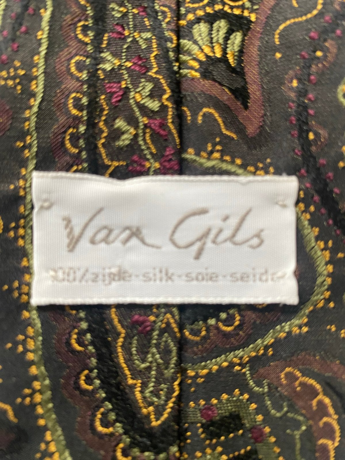 Van Gils Zijden Paisley Stropdas - Vaderdag Cadeau, Ophalen of Verzenden, Zo goed als nieuw, Overige kleuren, Met patroon