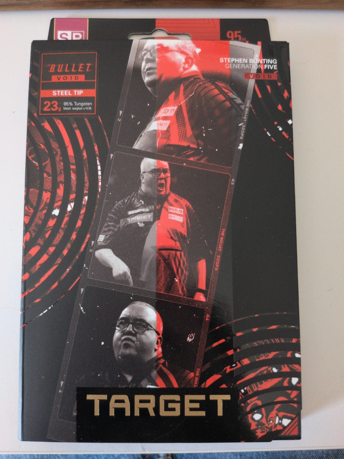 Target Stephen Bunting G5 Void Swiss Point 95% - 23g, Sport en Fitness, Darts, Ophalen of Verzenden, Zo goed als nieuw, Pijlen
