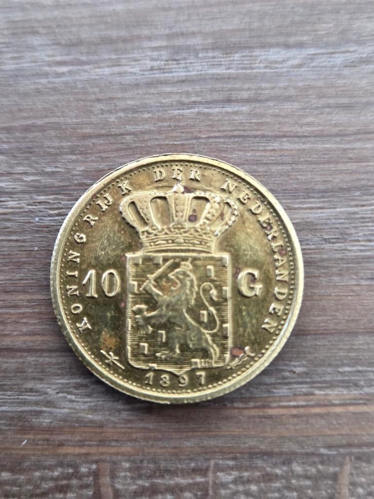 Gouden tientje Wilhelmina 1897, Ophalen of Verzenden, Koningin Wilhelmina, 10 gulden, Goud