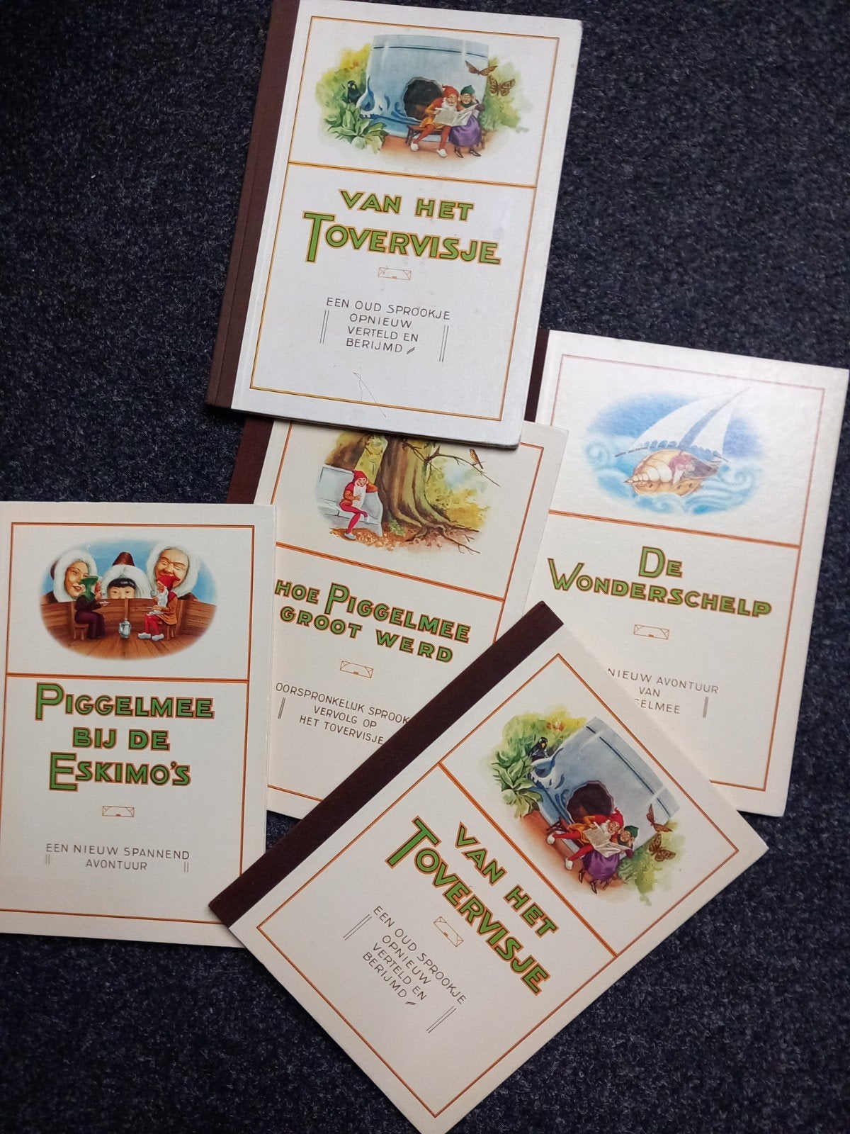 Set van 4 Sprookjesboeken: Piggelmee en het Tovervisje, Ophalen of Verzenden, Gelezen, Diverse auteurs, Sprookjes