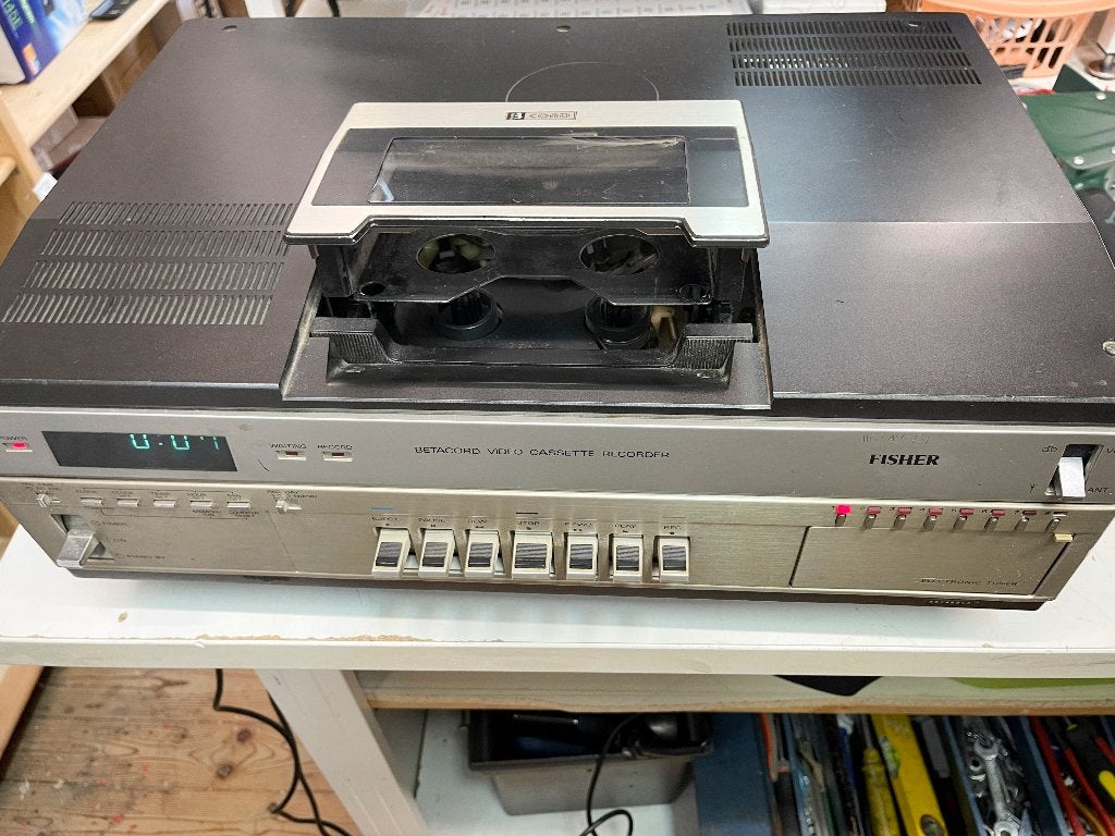 FISHER VBS-7000 Betamax-videorecorder (defect), Audio, Tv en Foto, Videospelers, N, Betamax-speler of -recorder, Ophalen of Verzenden