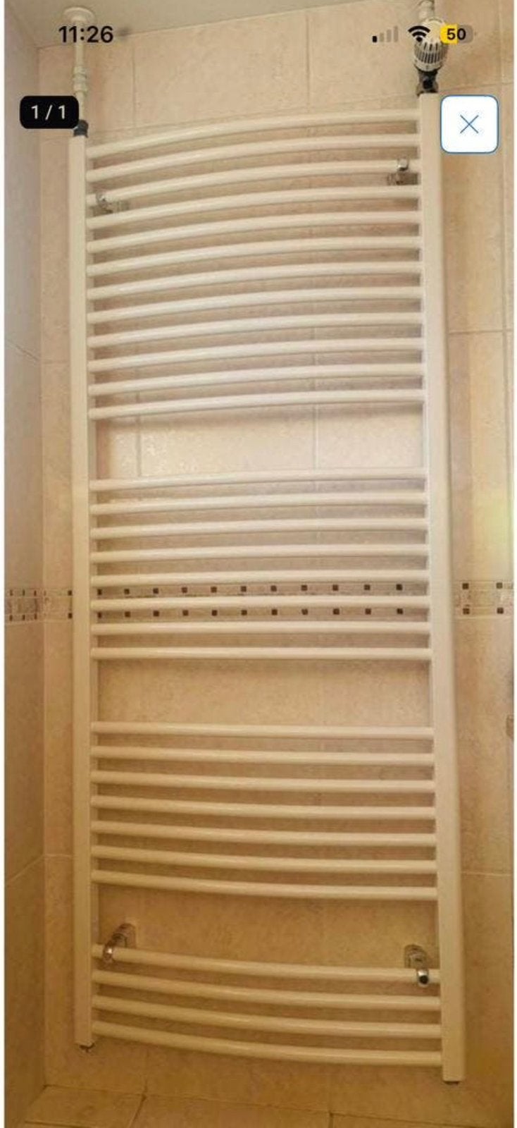 INSTAMAT design radiator 620x1500 mm RAL 9001, Doe-het-zelf en Verbouw, Verwarming en Radiatoren, Ophalen, Radiator, Minder dan 60 cm