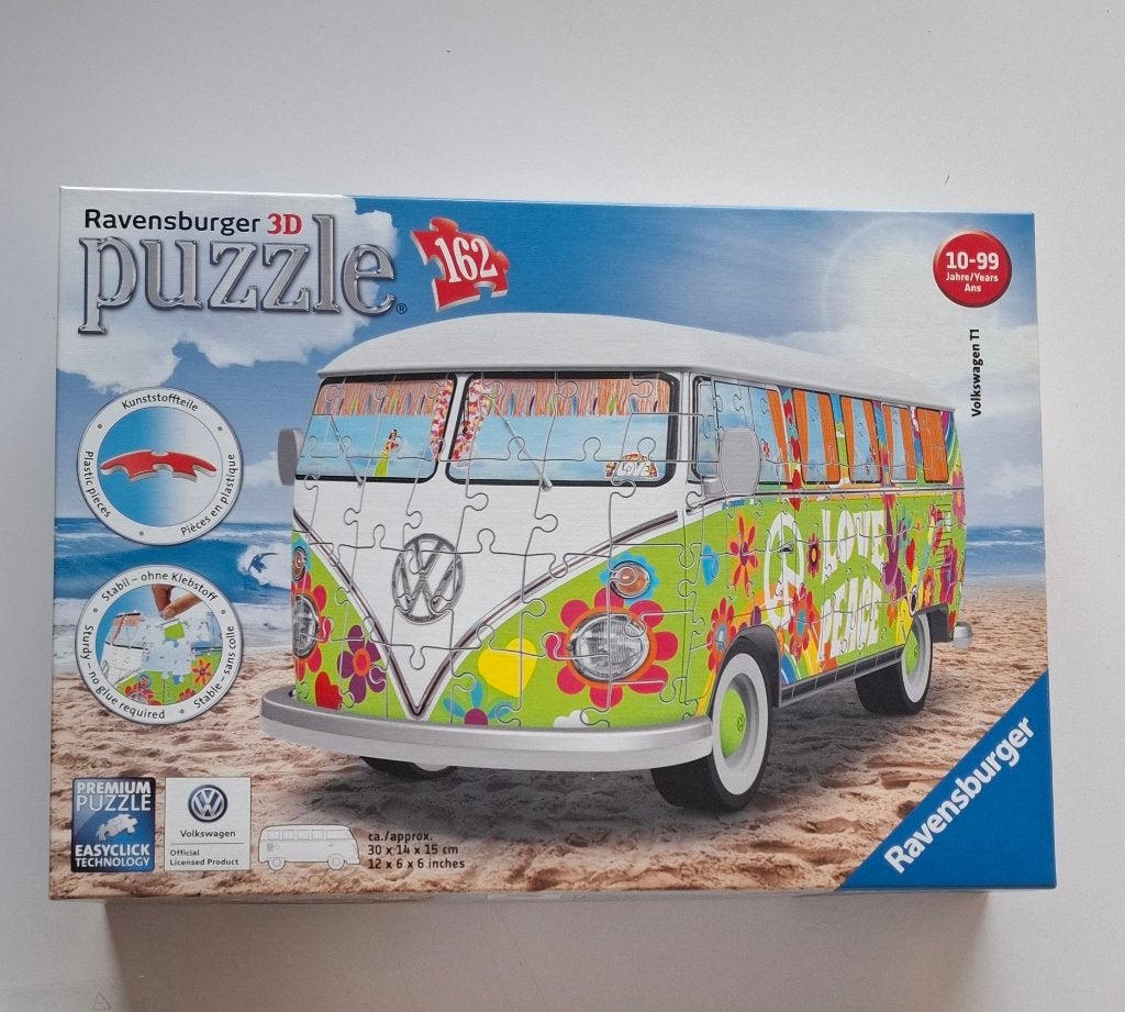 3D puzzel volkswagen T1 Ravensburger, Ophalen of Verzenden, Minder dan 500 stukjes, Zo goed als nieuw, Rubik's of 3D-puzzel