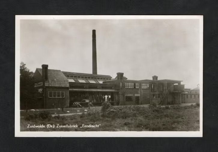Zuidwolde Drenthe Zuivelfabriek De Eendracht 1947., Ophalen of Verzenden, 1940 tot 1960, Ongelopen, Drenthe
