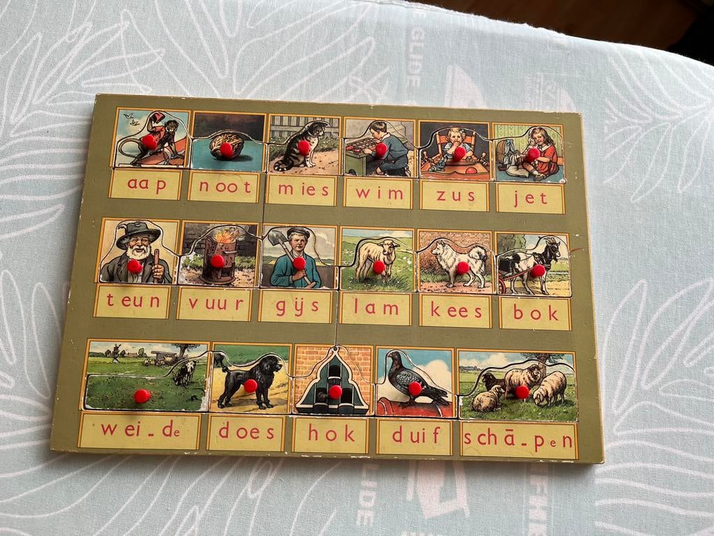 4 Houten Puzzels, Kinderen en Baby's, Speelgoed | Kinderpuzzels, Ophalen of Verzenden, Minder dan 10 stukjes, Zo goed als nieuw