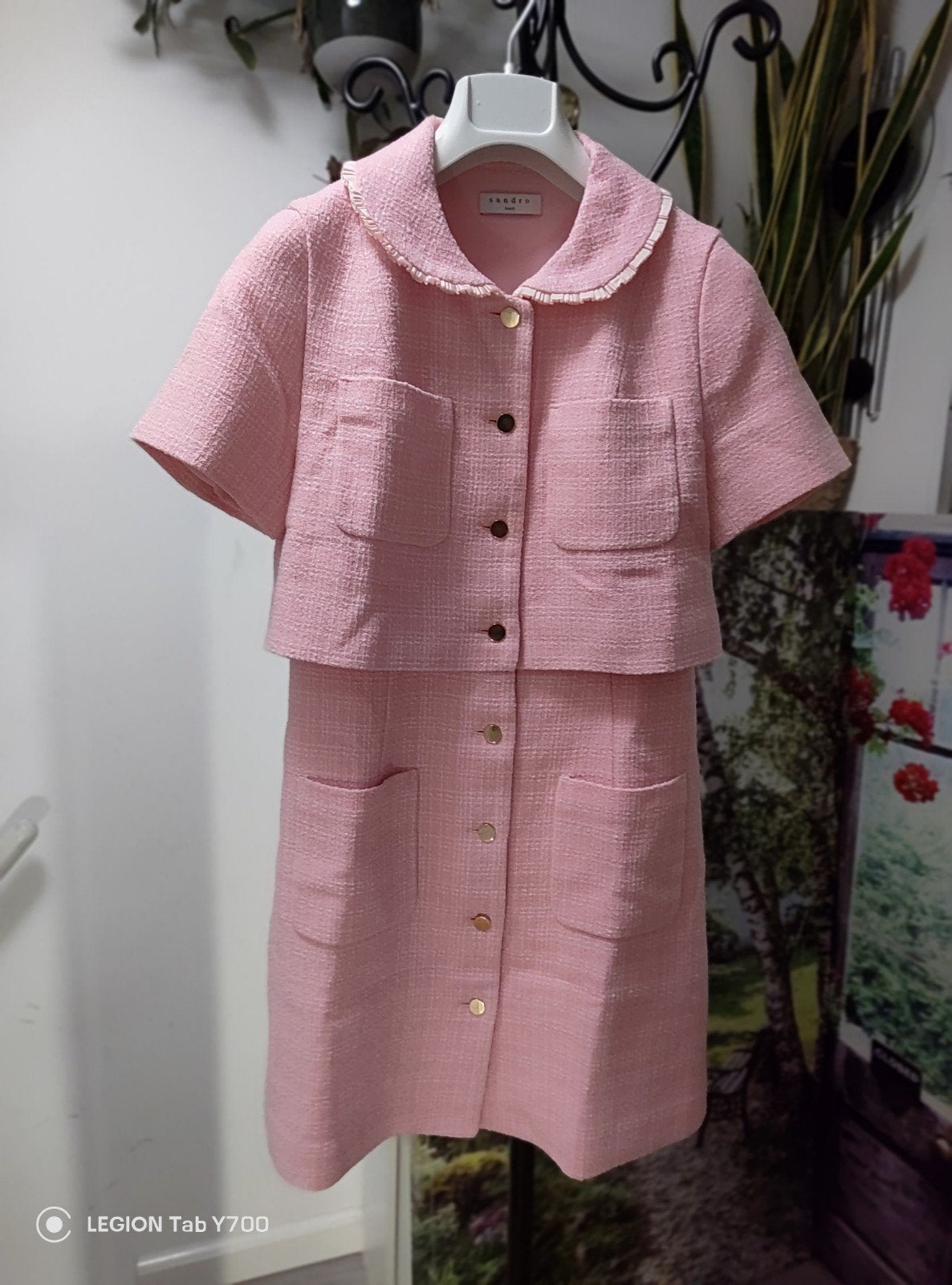 Sandro roze tweed jurk met kraagje, Kleding | Dames, Sandro, Nieuw, Ophalen of Verzenden, Roze