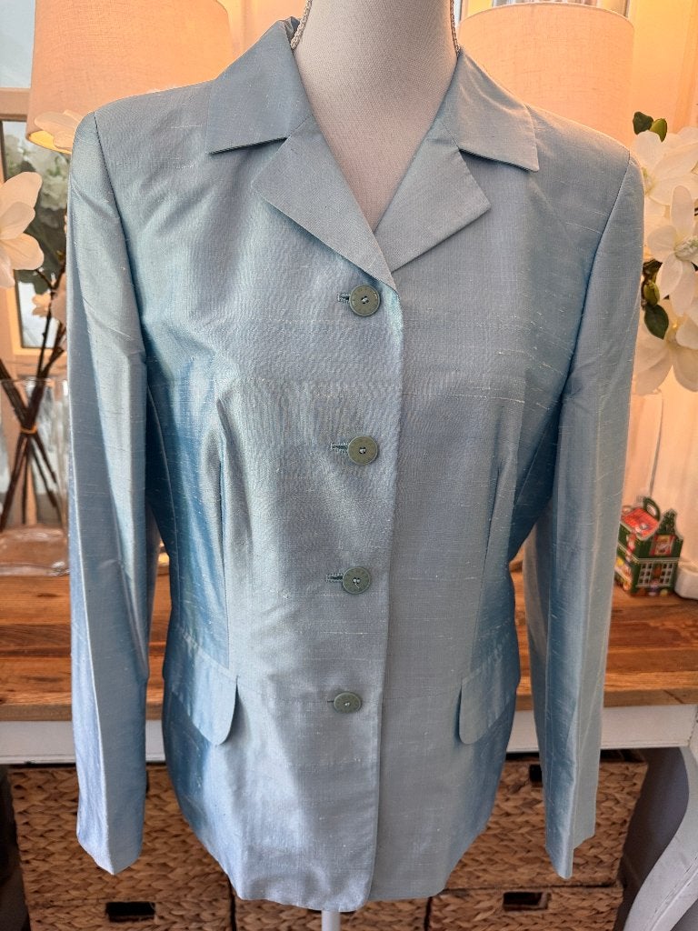 Chique, exclusieve Sky-Blauw jasje Escada, 38-40/M, zijde., Maat 38/40 (M), Nieuw, Escada, Jasje