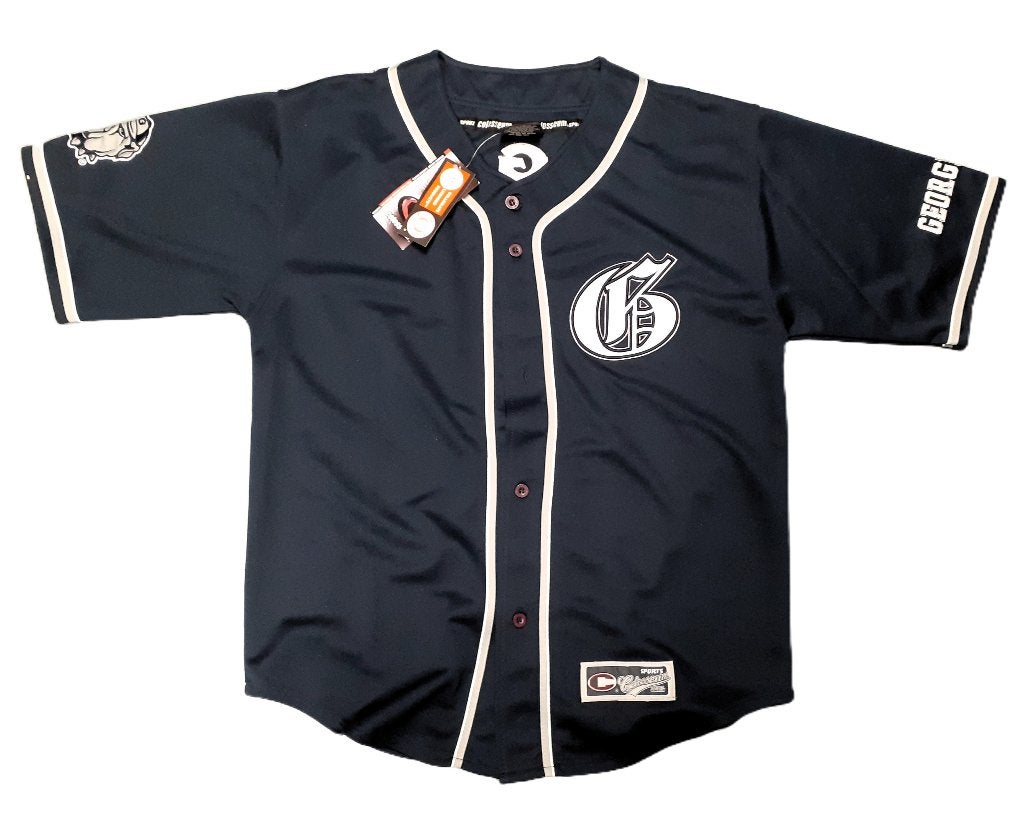 Georgetown hoyas baseball jersey by colosseum ncaa xl, Sport en Fitness, Honkbal en Softbal, Honkbal, Info@taurusvintage.nl, Nieuw