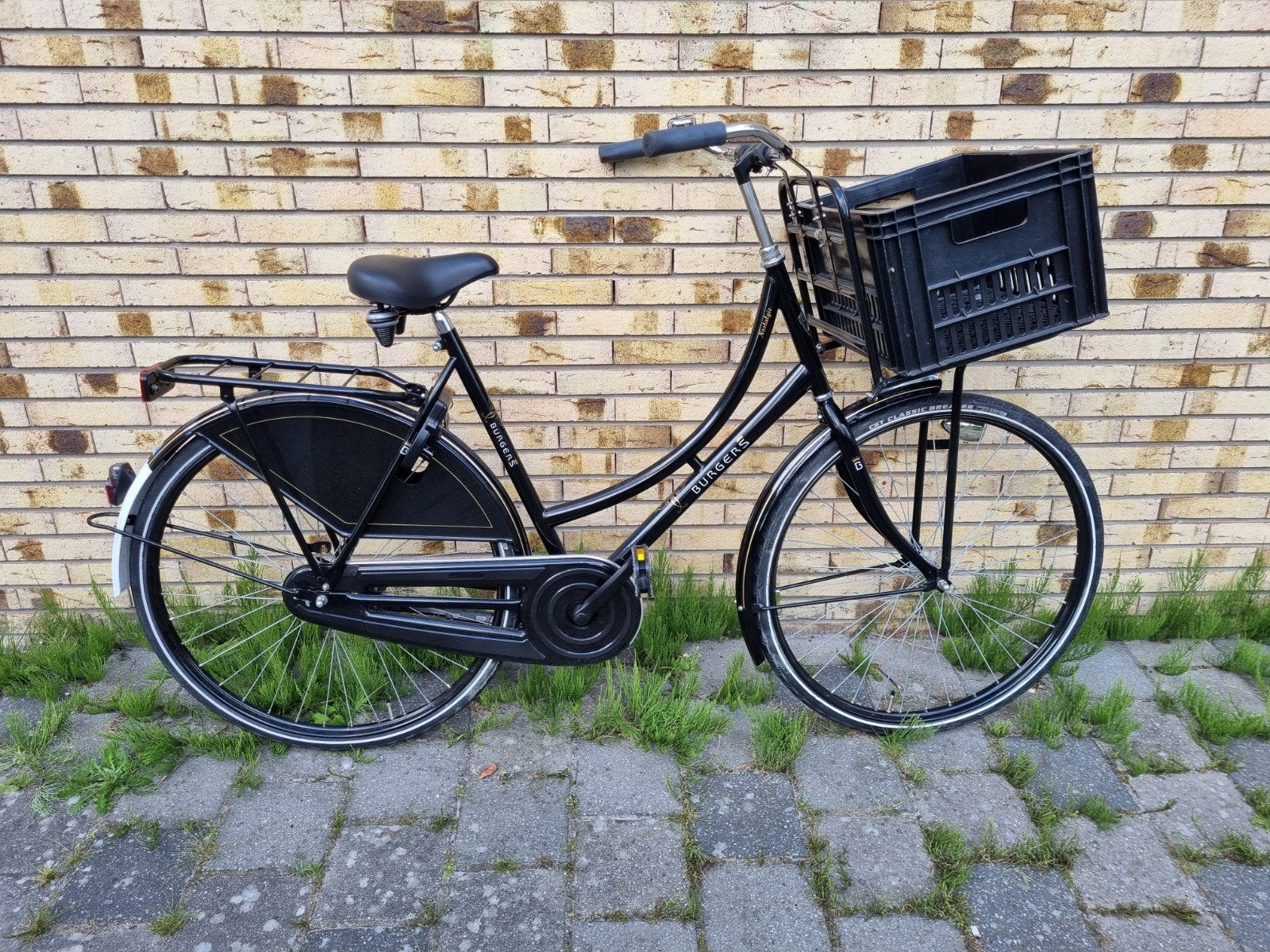 Burgers Nostalgie Omafiets /Transportfiets Zwart - Als nieuw, Ophalen, Terugtraprem, BURGERS, Zo goed als nieuw