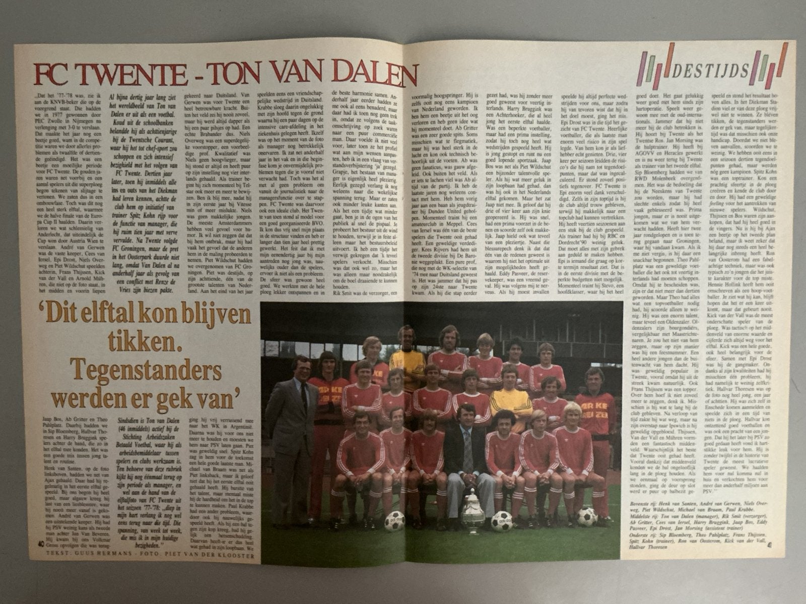 Voetbal artikel FC Twente, Verzamelen, Ophalen of Verzenden, Knipsel(s)