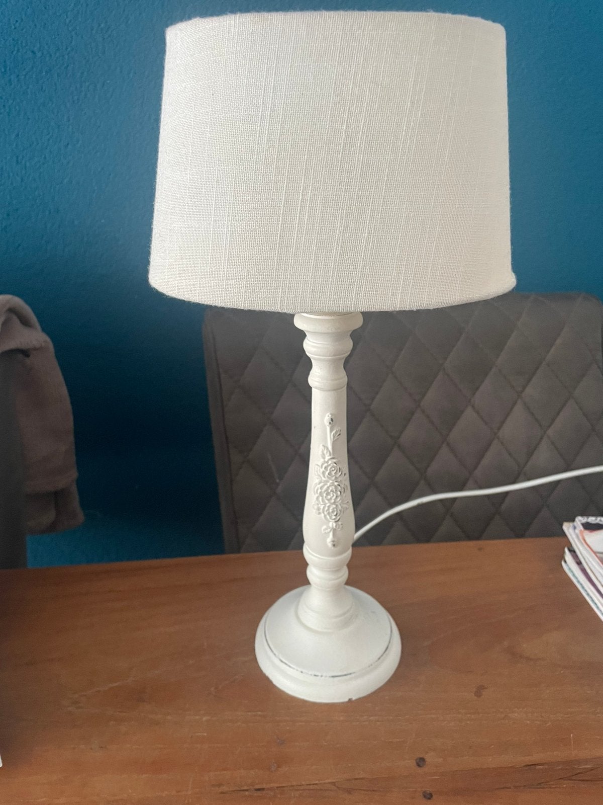 Tafel lamp, Wit, Ophalen, Zo goed als nieuw, Landelijk