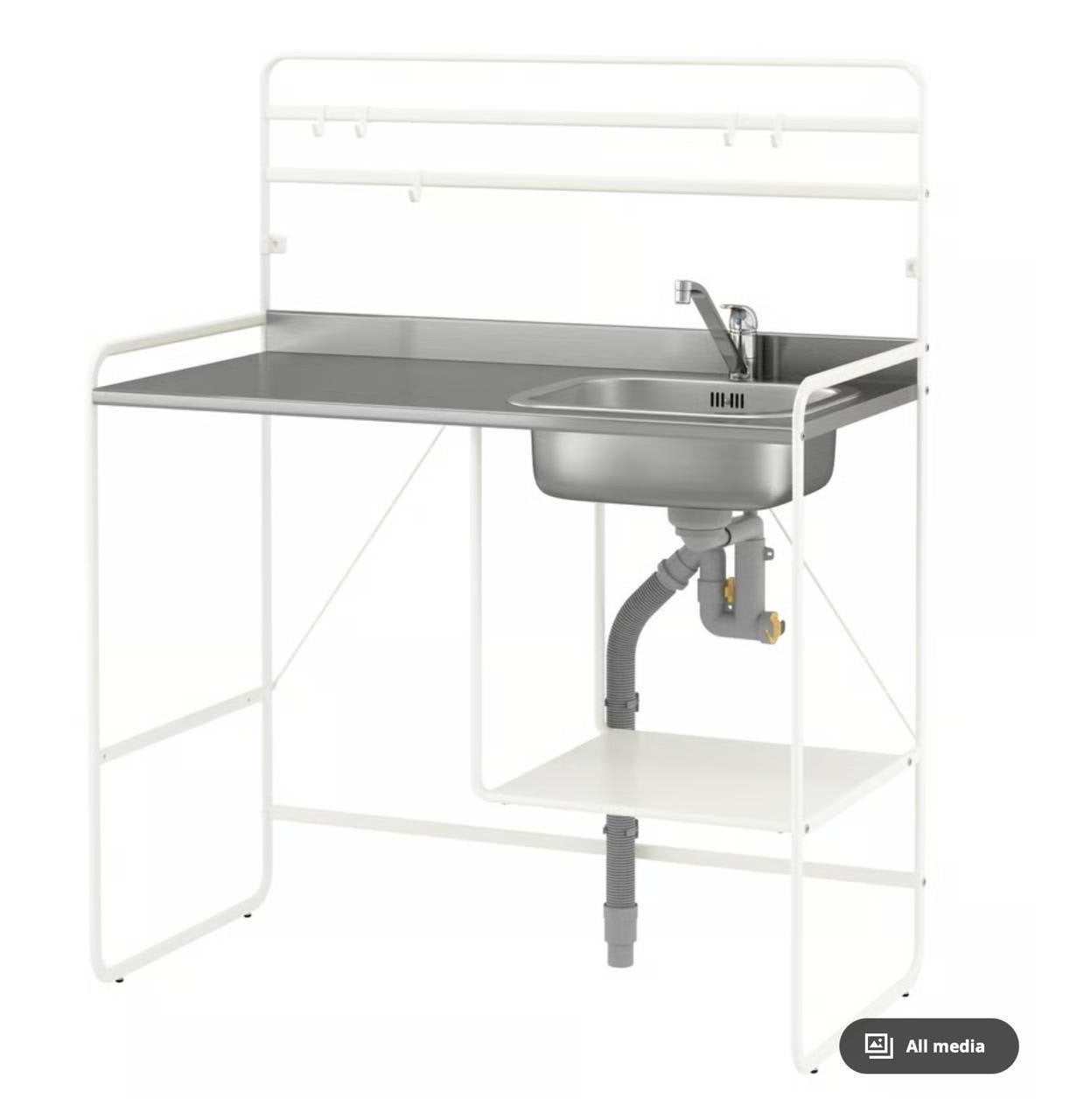 IKEA SUNNERSTA Mini-keuken met TILLREDA Koelkast, Ophalen, Minder dan 75 liter, Zonder vriesvak, Gebruikt