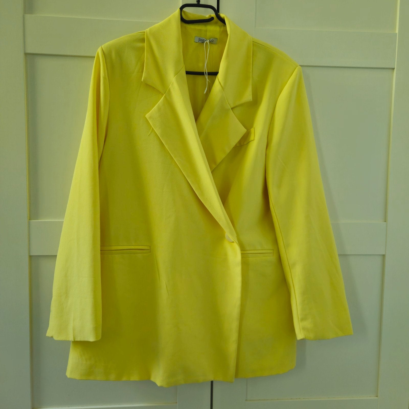 Kastopruiming: Gele zomerse Jessy & Co Blazer maat l, Geel, Maat 42/44 (L), Ophalen of Verzenden, Zo goed als nieuw
