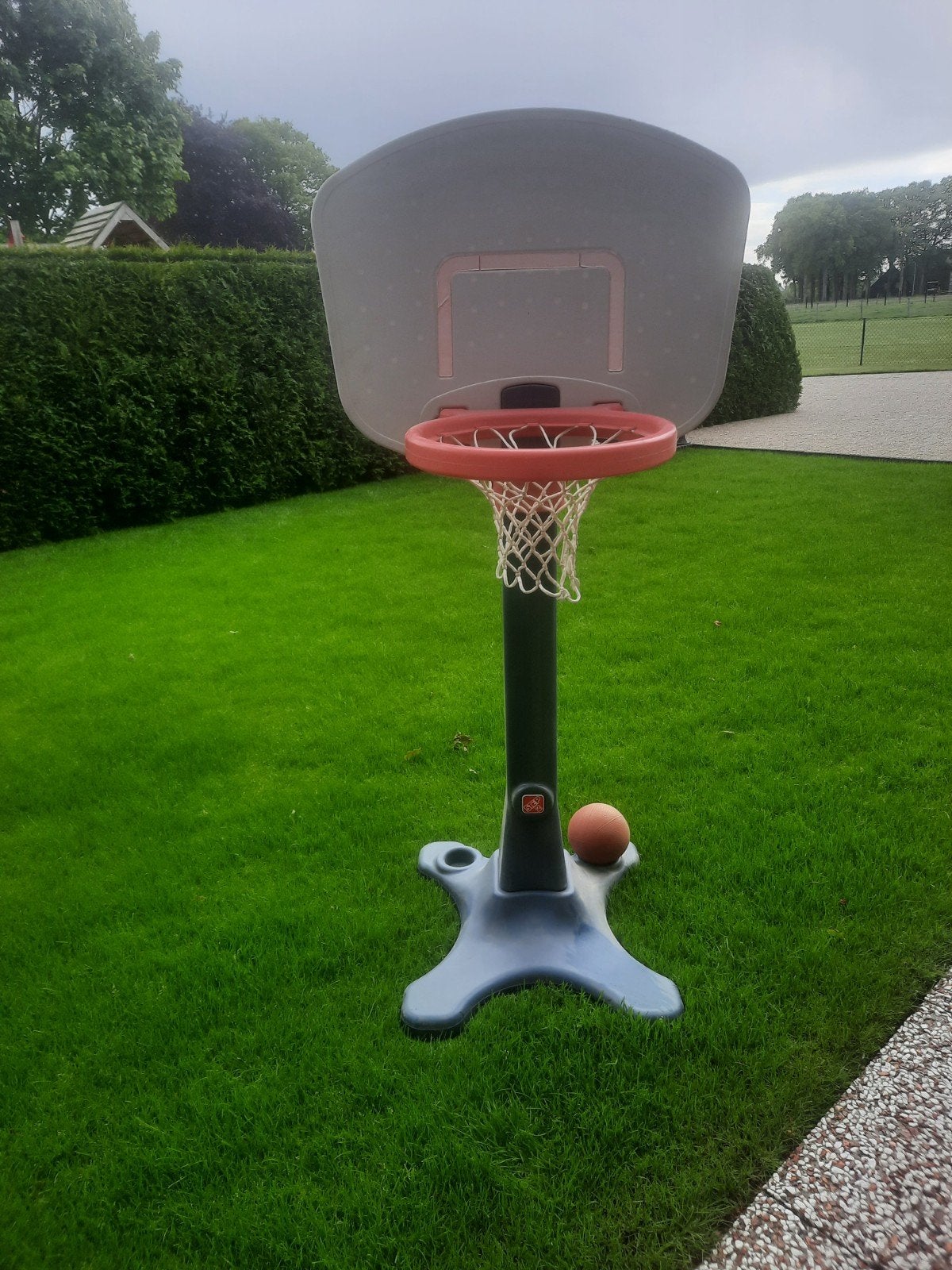 basketbal standaard met bal, Ophalen of Verzenden, Ring, Bord of Paal