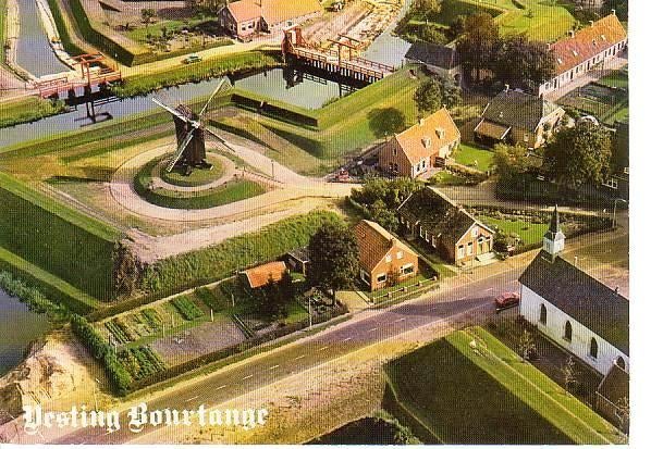 Ansichtkaart	Bourtange	Vesting	Molen, Verzamelen, Ansichtkaarten | Nederland, Verzenden, 1980 tot heden, Gelopen, Groningen