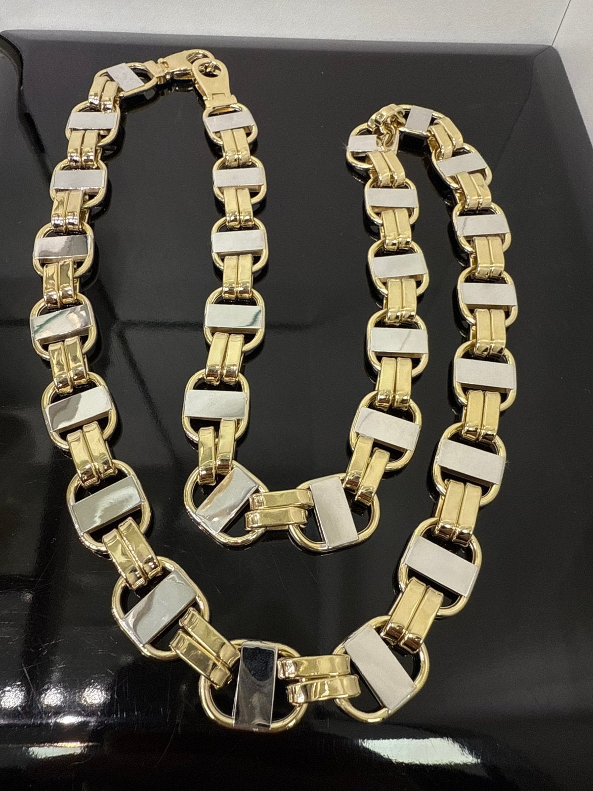 Prachtige 14k gouden dikke KINGSLEY ketting 70 cm 14.5 mm, Ophalen of Verzenden, Nieuw, Goud