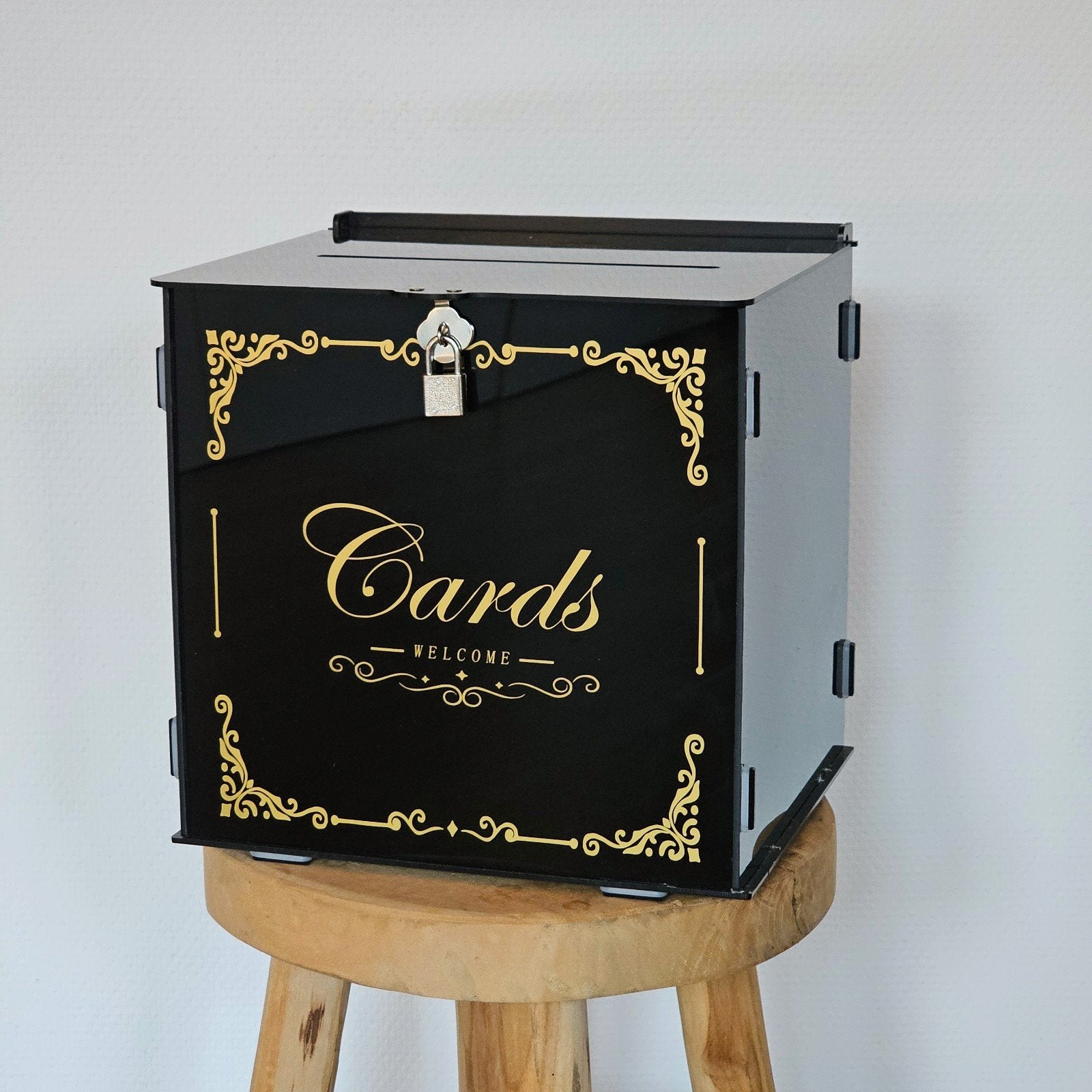 Enveloppenbox feest of bruiloft, Ophalen of Verzenden, Zo goed als nieuw, Versiering, Geboorte of Huwelijk