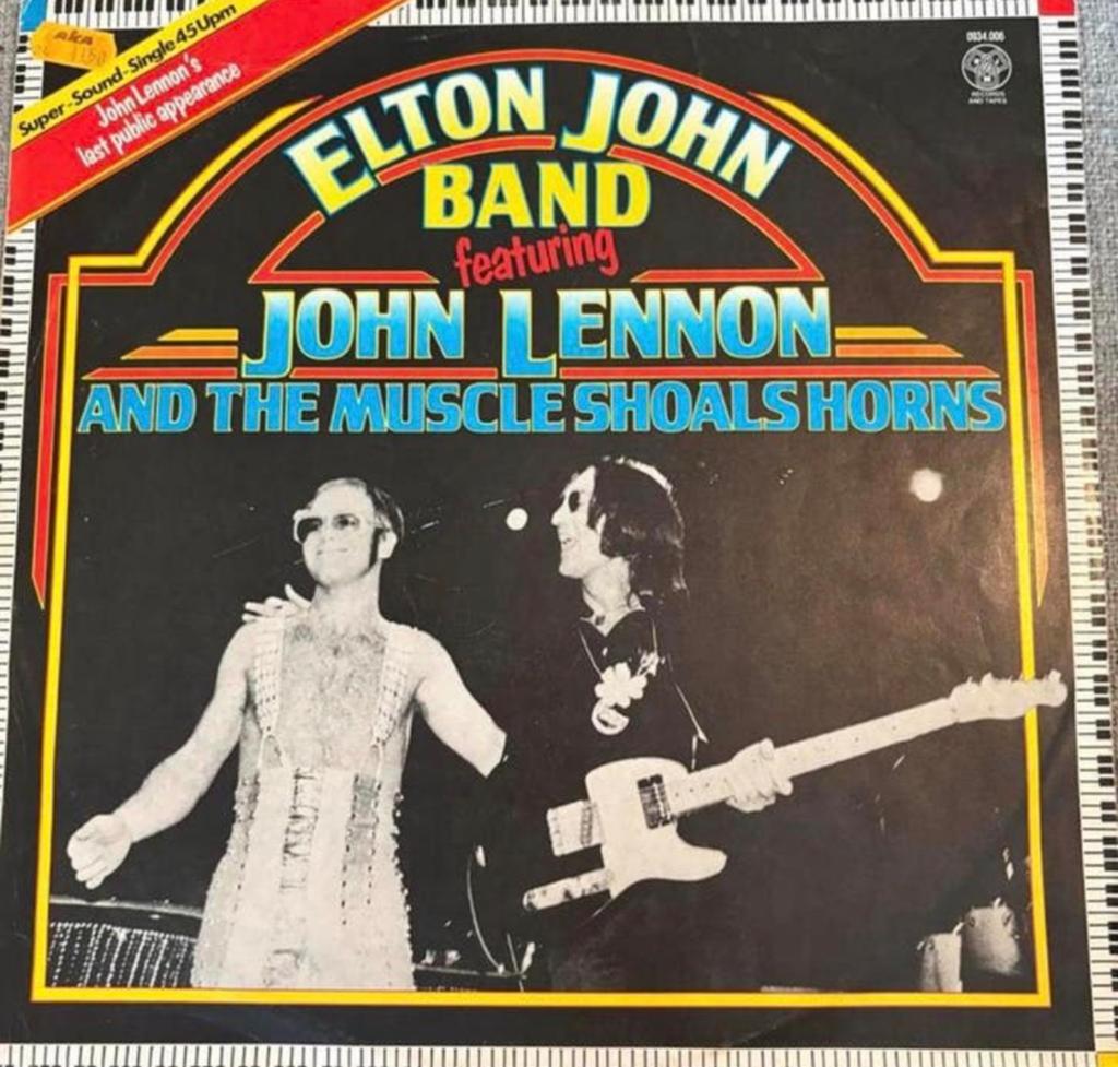 Lp vinyl maxi Elton John featuring John Lennon - Single, Ophalen of Verzenden, Gebruikt, 12 inch