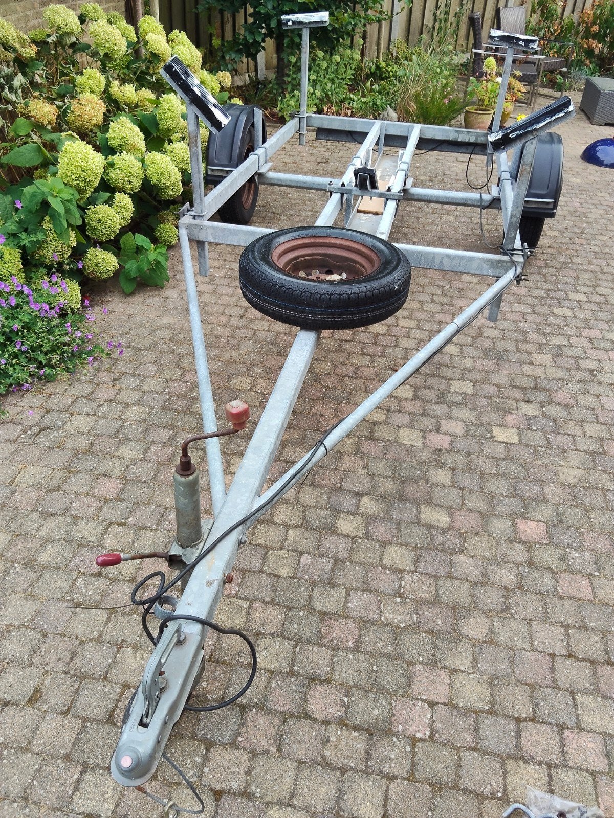kielboot trailer  16 m2 Valk, Ophalen, Gebruikt, Minder dan 6 meter, Open zeilboottrailer