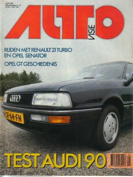 Autovisie 14 1987: Opel GT - Senator - Audi 90 - Jaguar XJS, Ophalen of Verzenden, Gelezen, Algemeen