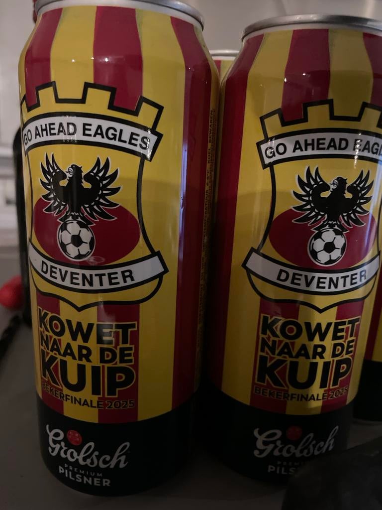 Go Ahead Eagles Grolsch blik Bekerfinale 2025, Ophalen of Verzenden, Nieuw, Overige binnenlandse clubs, Overige typen