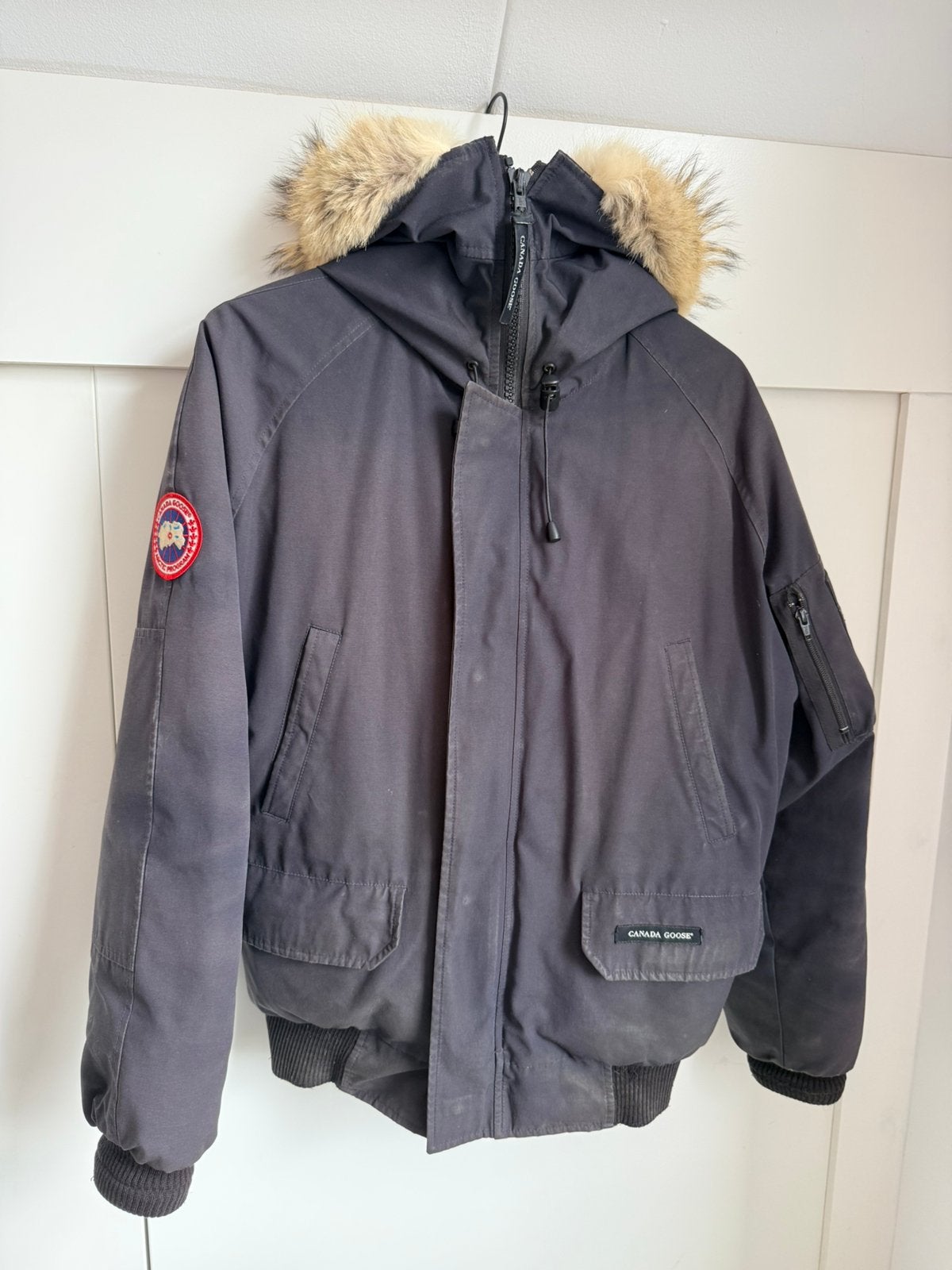 Originele Canada Goose Chilliwack bomber maat M gebruikt, Kleding | Heren, Ophalen, Gedragen, Maat 48/50 (M), Blauw