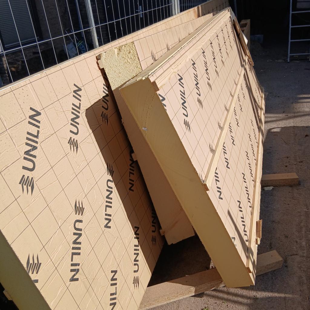 2x Unilin dakplaat isolatie 5.7m lang, Ophalen, Overige materialen, Minder dan 4 cm, 15 m² of meer