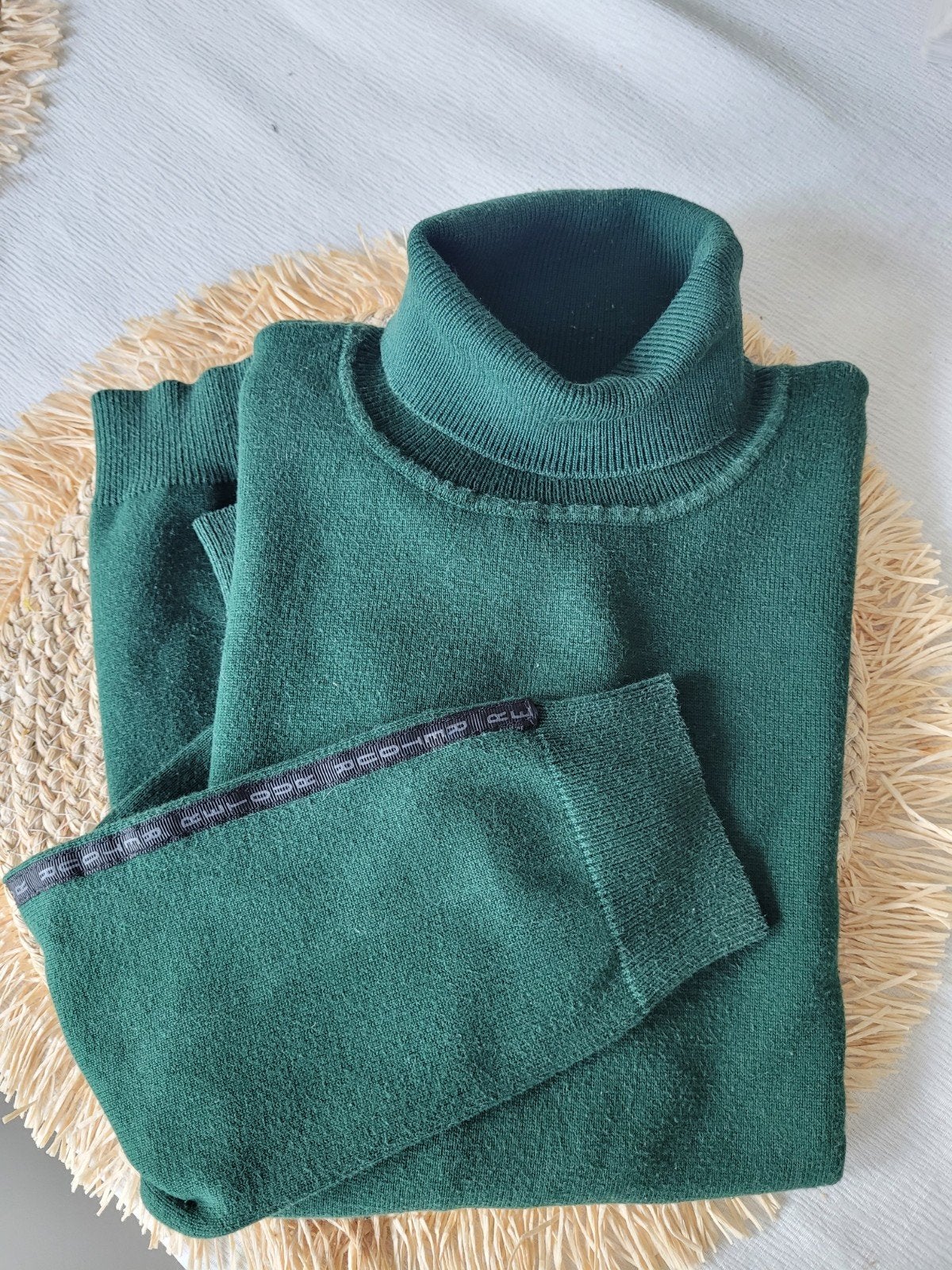 Retour coltrui groen zwarte bies 158 164, Trui of Vest, Ophalen of Verzenden, Zo goed als nieuw, Retour Jeans