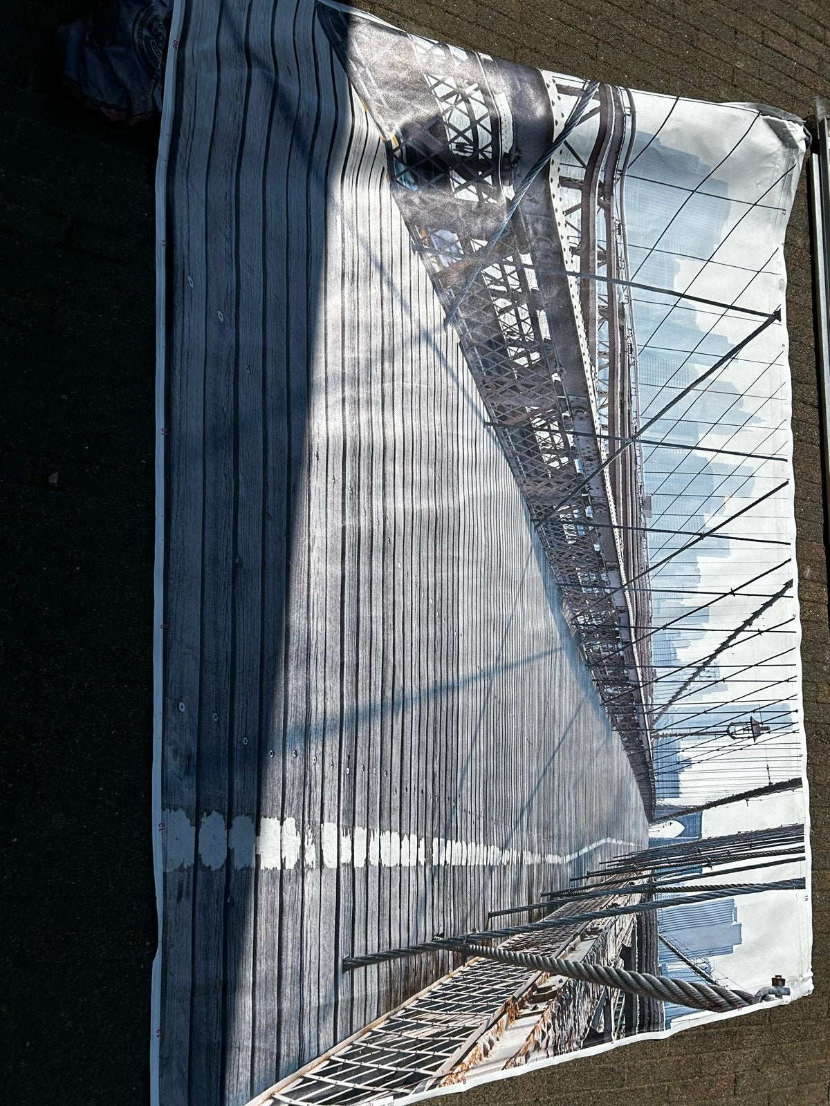 Groot wandkleed Brooklyn Bridge - New York, Ophalen, Gebruikt, Meerkleurig, Modern