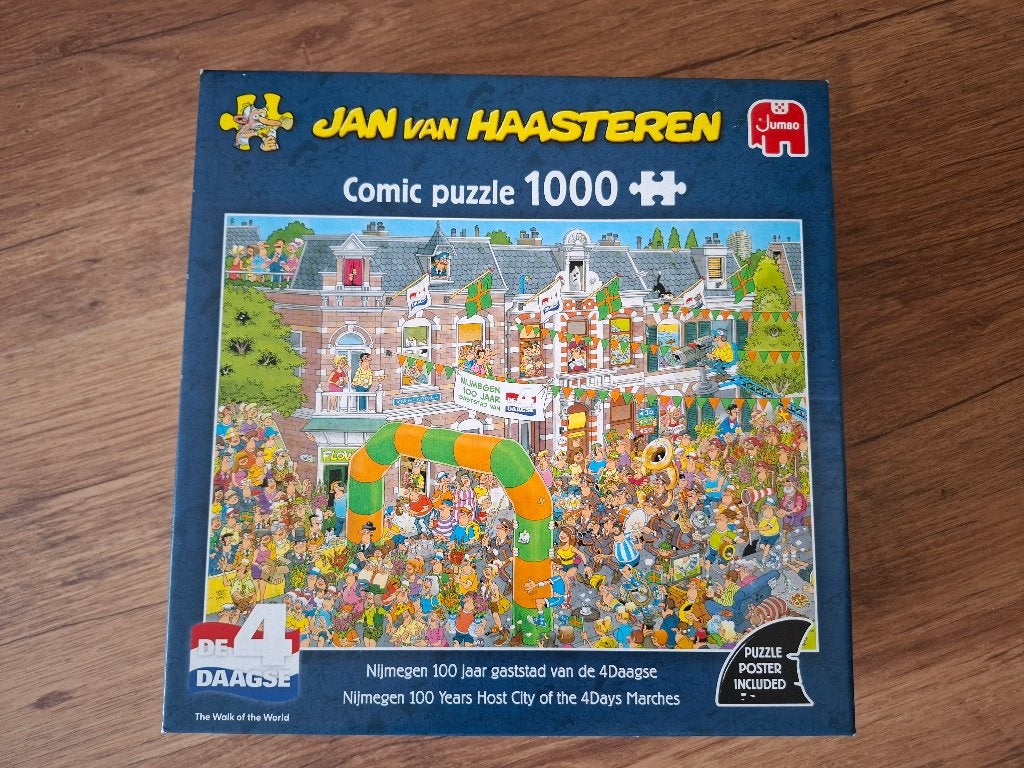 Nijmegen 4daagse - JAN VAN HAASTEREN Puzzel - 1000 Stukjes, Ophalen of Verzenden, 500 t/m 1500 stukjes, Zo goed als nieuw, Legpuzzel