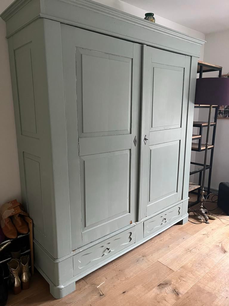Brocante kledingkast - Gedemonteerd, Gebruikt, 150 tot 200 cm, Brocante, 50 tot 75 cm