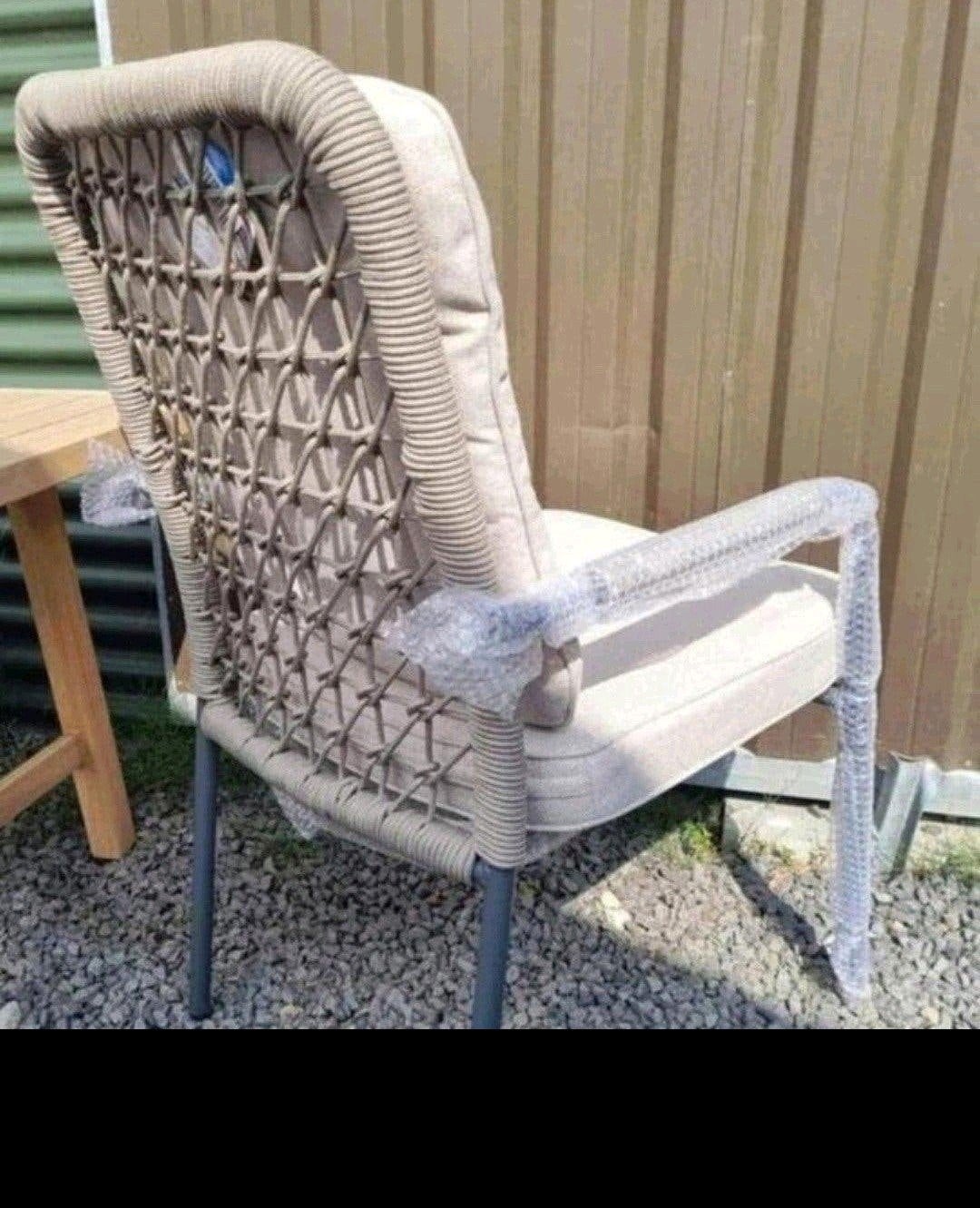 🌞🌞6 STUKS HOGE RUG STAPELBARE TUINSTOELEN🌞🌞, Ophalen, Nieuw, Aluminium