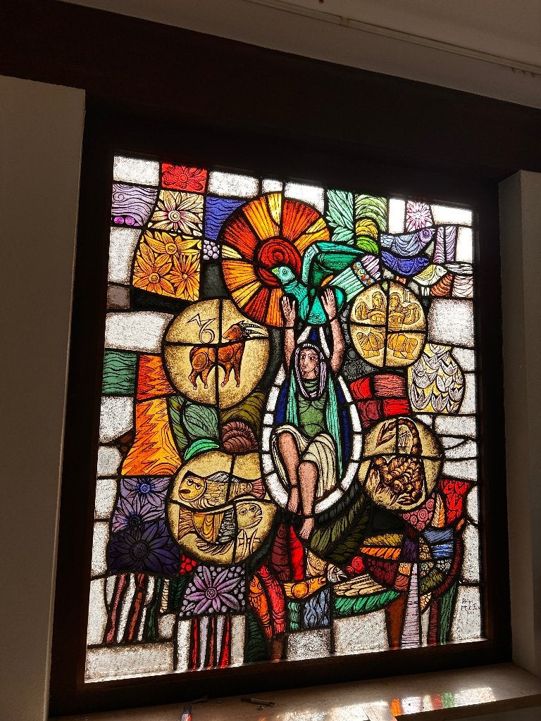 Glas in lood atelier Flos, Ophalen