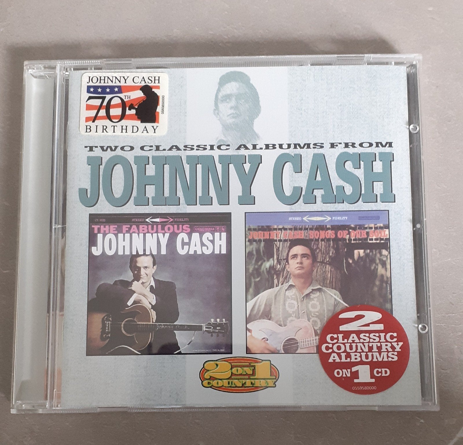 Johnny Cash - Fabulous Johnny Cash/Songs of our Soil, Ophalen of Verzenden, Zo goed als nieuw, Inclusief doosje, Country