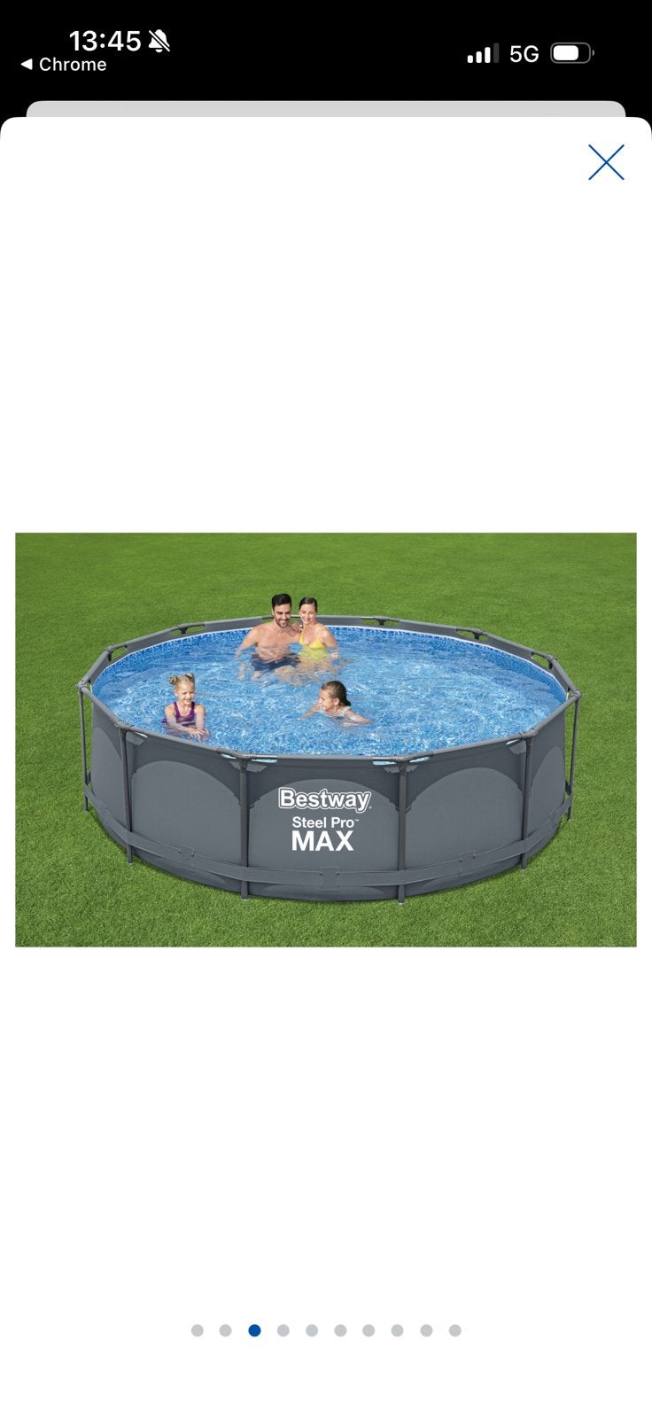 Bestway zwembad steel pro max, Tuin en Terras, Ophalen, Rond, 300 cm of meer, Zo goed als nieuw