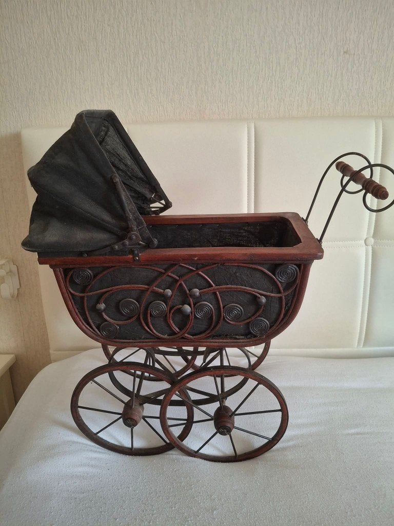 antieken  poppenwagen, Ophalen of Verzenden