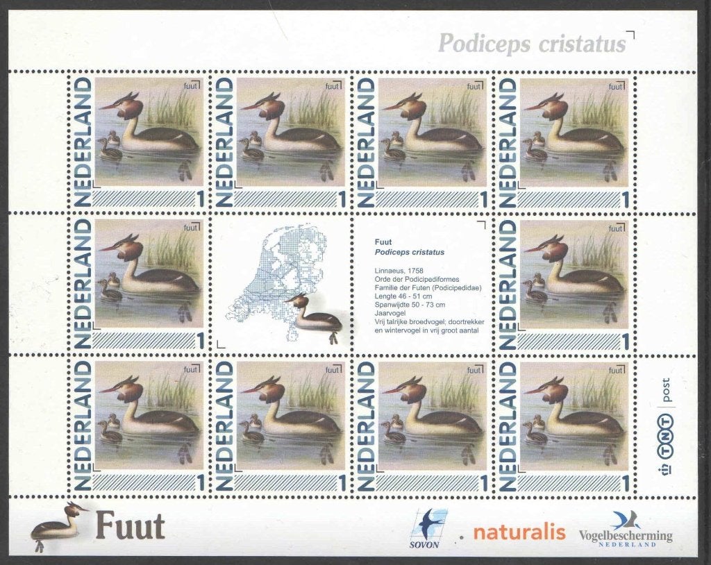 Postzegels Vogels in Nederland: Fuut, Ophalen of Verzenden, Na 1940, Postfris